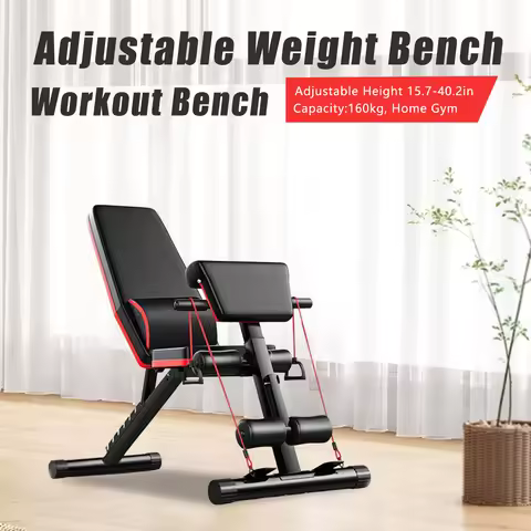 Adjustable Weight Bench, Workout Weight Bench Dumbbell Bench Strength Training Lifting Sit Up Bench 