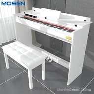 [FREE SHIPPING]Morson(mosen)Smart Electric PianoMS-111SGElegant White Electronic Digital Piano88Key Full Hammer Keyboard Professional+Original Keyboard Stand+Three pedals+Double Piano Stool Gift Bag