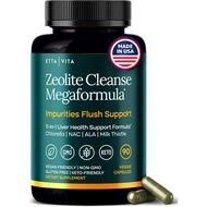 Liver Cleanse Detox & Repair - Microplastics Detox & Zeolite Supplement for Gut Health, Cognition & 