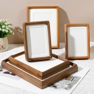 Made Taiwan Imitation Solid Wood Photo Frame Rectangular Frame Wall-Mounted Photo Frame Swing Table 