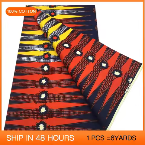 New 100% Cotton Real Wax Ankara Fabric 2025 African Print Fabric For Wedding Dress Soft African Wax 