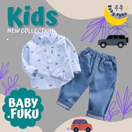 KEMEJA Baby.fuku Children's Shirt Set Long Sleeve Children's Clothing Set Boys' Eid/ Set