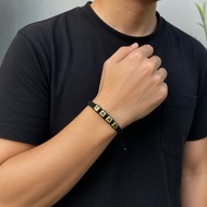 Gelang Tangan Abjad  Hitam |Gelang Huruf Paracord|Personalized Letter Custome DIY|Gelang Nama Paraco