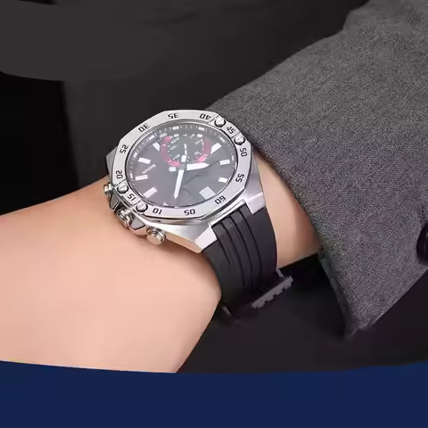 ECB-10 Silicone Watch band For Casio Edifice Series ECB-10YP ECB-10AT ECB-950 Men's Strap Waterproof