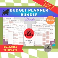 Budget Planner Bundle 2024 | Canva Budget Planner Template | Editable Canva Planner | Canva Template