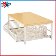 Hardwood Shelf Organizer Compact Kitchen Organizer Double-tier Kitchen Countertop Organizer with Wir