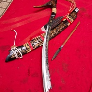 Mandau Dayak Kalimantan Tanduk Asli 02