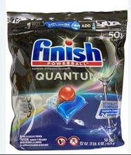 *包送貨* Finish 50 粒裝 洗碗機洗滌劑 Finish Powerball Quantum Dishwasher Detergent Tablets 051700993499