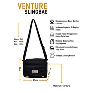 VENTURE Slingbag Cordura Premium – Men's and Women's Sling Bag Small Sling Bag Outdoor Daily Bag/