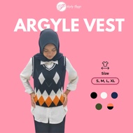 Argyle vest diamond vest/ knitted vest/ korean vest/