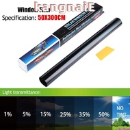 KANGNAI 1Roll 50x3m Window Tint Film, Solar UV Protection Sun Shade Car Foils, Durable Scratch Resistant Black Heat UV Block Glass Sticker Windshield