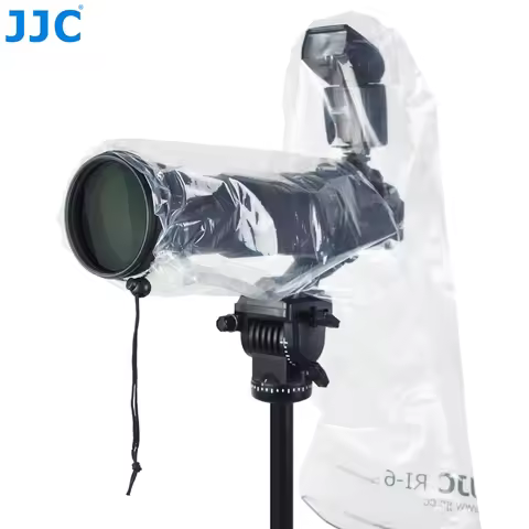 JJC 2 Pack 18" Long Camera Lens Rain Cover Raincoat with Flash Dust Sleeve Protector for Canon EOS R