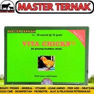 VITA CHICKS 10 GRAM 1 BOX (30 SACHETS) - Vitamin Growth for Chicks, DOC, Poultry, Vita Chicks