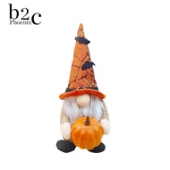 Phoenix B2C Halloween Gnome Decoration Spiderweb Pointed Hat Gnome Halloween Gnome Figurine with Fab