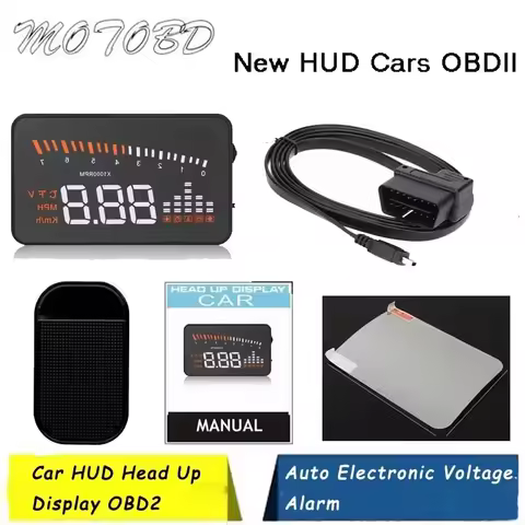 New 3 Inch X5 OBD2 HUD Display Car Water Temperature Speedometer Hud Head Up Display Electronic Hud