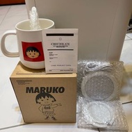 玻璃杯 水杯 陶瓷杯 櫻桃小丸子圖案 攪拌杯 咖啡杯 杯子 CHOCOOLATE