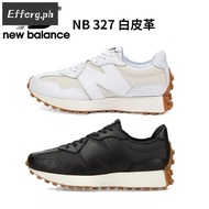 Unisex for Men and Women NB 327 Running Shoes，Black，Leather Material，Casual Shoes。