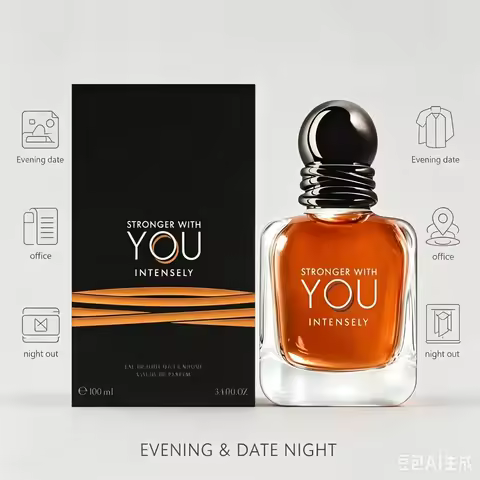 Stronger With You Intensely Men's Eau De Parfum 100ml 3.4 FL.OZ Warm Amber Vanilla Gourmand Fragranc