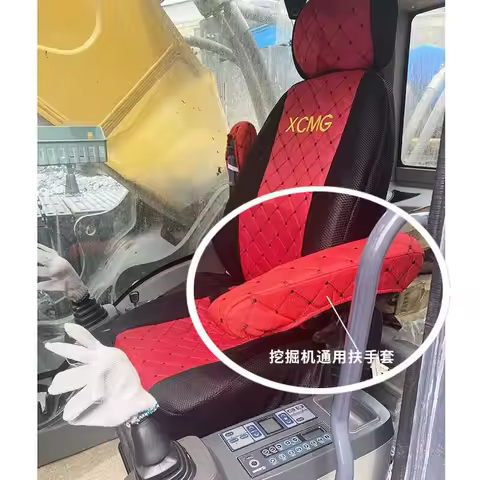 A pair of Excavator Seat Cushion Cover For Doosan Kobelco Hitachi KOBELCO Sany Sumitomo XCGM XGMA Su