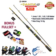 Set Pancing Laut DAIDO 16 Kg Reel 3000 4000 Joran Japan Style SIAP PAKAI