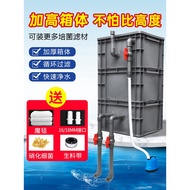 New🎁Fish Tank Filter Non-Airtight Crate Drip Box Outdoor Fish Pond Water Circulation System Three-in-One Swamp Filter Bo