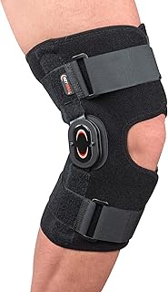 Ezy Wrap Rally Hinged Knee Brace – Fully Adjustable Knee Braces for Knee Pain Relief – Comfortable, Breathable Knee Wraps w/Removable Dual Axis Hinges – Knee Support for Women &amp; Men