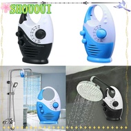 SHOUOUI Shower Radio, Music Radio Built-in Speaker AM/FM Radio, Portable Waterproof Hanging Bathroom