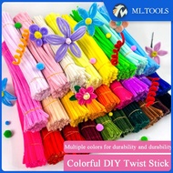 MLTOOL Colorful Dense Fuzzy Wire Bouquet Pipe Chenille Stem DIY Children's Handmade Craft Flower
