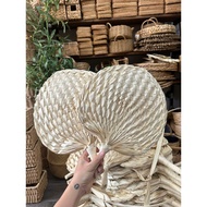 Hand-held slat fans, natural leaf fans, hand-woven, photography decor decorations, light and cool fa