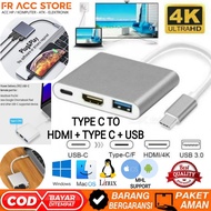 TYPE C TO HDMI Converter TYPE C to Hdmi 3in1 Type C Hdmi USB 3.1 Converter Macbook Windows Android