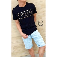 81 Guarantee Huang-RL Guess Gilding Three-Dimensional Logo Short Sleeve T-Shirt T New York Triangle 