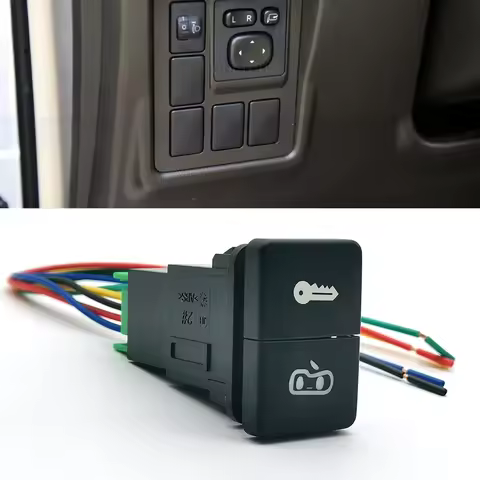 1pc Dual Key Switch Car Central Door Key Lock Unlock Push Button Switch with Wire For Toyota Camry C