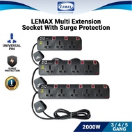 LMX Multi Extension Socket 3/4/5 Gang Surge Protection Extension Wire (1.5M)