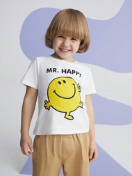 Mr Men Little Miss X SHEIN 兒童卡通和字母圖形t恤