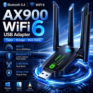 AX900 WiFi 6 USB Adapter Bluetooth 5.4 Dual Band 2.4G 5G Antennas WiFi6 USB Network Receiver Dongle 