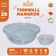 Thinwall DM BULAT 200 ml + tutup cup puding / BOWL mangkok 25 PCS