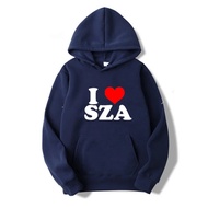2025 New I Love sza เสื้อสเวตเชิ้ตฮิปฮอปสำหรับผู้ชายและผู้หญิง, เสื้อแฟชั่นเสื้อสวมคอมีฮู๊ดแนวย้อนยุ