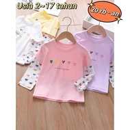 Girls' tunics aged 3-15 years, girls' tunic t-shirts, long-sleeved t-shirts for girls aged 3 4 years