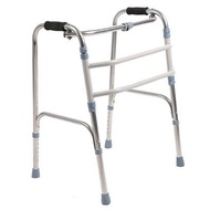 Stainless Steel Walking Frame LightWeight Foldable Adjustable Height 4 Legs Cane Crutch Stick Tongka