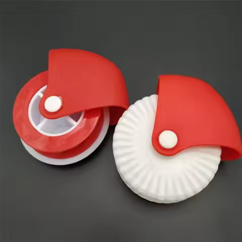 2Pcs/set Kitchen Pizza Pastry Lattice Cutter Pastry Pie Decor Cutter Plastic Wheel Roller for Crust 