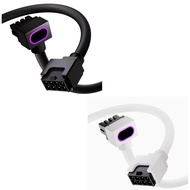 CPU8PIN Motherboard Extension Cable ARGB PC Cable with 5V 3Pin18AWG 90° Right-Angle DesignMale-to-Fe