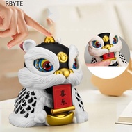 RBYTE Dragon Dance Lion Toys, Attracting Wealth With Rope Lion Statue Figure Toys, Collectible Model
