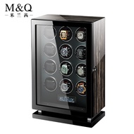 MELANCY  New Arrival Third Generation 2/4/6/9/12/24 Slot Watch Winding Box Luxury Black Display Watch Winder for Automatic  Watch Winding  Automatic Box Double Watch box Watch Display Boxes with Fingerprint Gifts