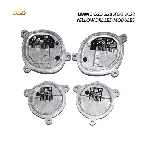 Yellow DRL LED Moudles with Heat Sink For 19-22 BMW 3 Series G20 G21 G28 320i 330i M340i Fits Laser 