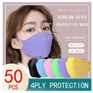 【STYLISH KOREAN KF94 MASK】 4ply 10pc 50pcs Protection KF94 KN95 N95 Washable Mask Reusable Protectio