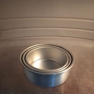 Mini round press pan, mini tart pan / cup cake pan / mini sponge cake pan set of 3 pieces, size 8cm,