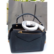 pre-loved charles and keith black bag