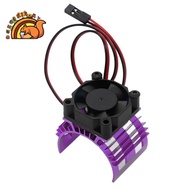 For  A959-B 144001 124019 RC Car Aluminum Alloy Motor Heatsink Cover with Cooling Fan for 540 550 36