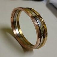 Bangle 3N1 tri color high quality stainless steel