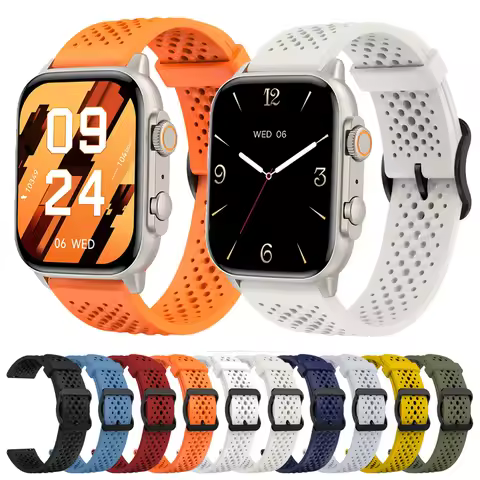 Breathable Band 22mm For COLMI P71 Watch Strap For COLMI C81/C8 Max/M42/M41/P73/P68/V70/V68 Soft Sil